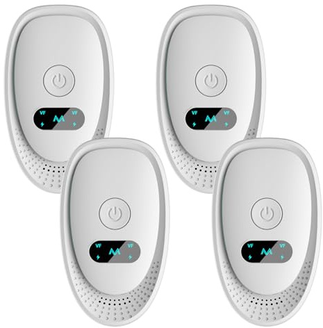 Repelente Ultrasónico de Plagas, 4 Pack Electrónico Repelente Mosquitos Control de Plagas, Repelente Ultrasónico Mosquitos Anti Moscas, Ratones, Insectos, Hormigas, Arañas