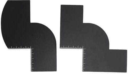 Strumento per modellare l'attaccatura dei capelli Carta barbiere Carta professionale per migliorare l'attaccatura dei capelli con righello in scala per uno styling preciso a casa