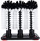 TOPINCN 3 Brushes Bar Glass Cups Washing Brushes, Glass Cleaning Brushes, Glass Washers, Glass Scrubbers With Suction Plate