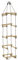 vidaXL Holz Strickleiter mit 5 Holzsprossen Kletterseil Kletterleiter Seilleiter Kinderleiter Kinder Garten Outdoor Länge 200 cm 4 Seiten Ab 3 Jahren