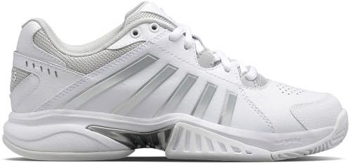 K-Swiss Womens Receiver V Tennis Shoe, White Vapor Blue Silver, 6 UK