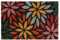 Relaxdays Fußmatte Kokos, Blumenmuster, 60x40 cm, Fußabtreter Innen-& Außenbereich, Rutschfester Schuhabstreifer, bunt