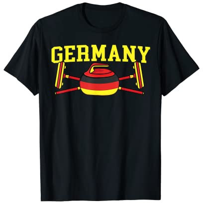 Deutschland Lockenbesen Eissport Deutschland Flagge Curling T-Shirt