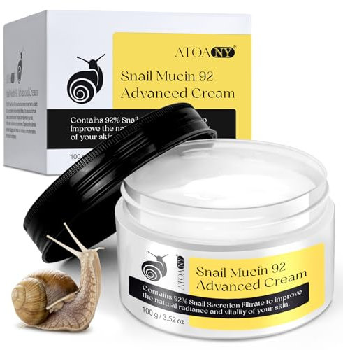 Snail Mucin 92% Power Face Serum, Crema per Collagene per Un'idratazione Profonda e Intensa, Siero Idratante per il Viso, Cura di Sé, Daily Face Gel Moisturizer for Dry Skin 100g