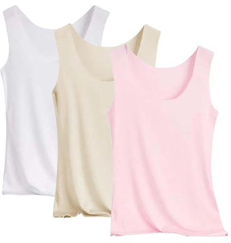 Pack de 3 camisetas de tirantes para mujer, sin costuras, de seda fría, ajustadas, elásticas, tallas grandes, deporte, entrenamiento, básica, cómoda, ropa interior, monocolor, camiseta de tirantes