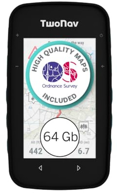 TwoNav Cross Plus (64 GB) + Karte 1 Region Deutchland BKG Topo 1:25000, Outdoor GPS mit 3,2-Zoll-Bildschirm für MTB, Fahrrad, Trekking, Wandern oder Navigation