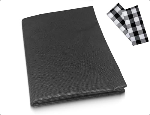 AOYEGIC Entretela Termoadhesiva, Ligera, De Una Sola Cara Para Planchar, Utilizada Para Coser, Reforzar Ropa, Bricolaje, Manualidades, Bordado, Escuela (Negra)