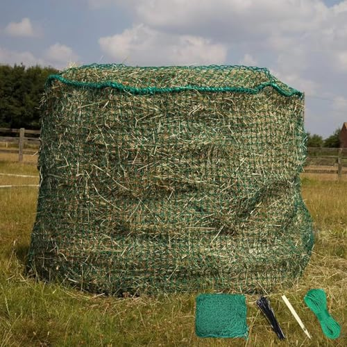 jackfru Heunetz kvadratisk 15 x 15 cm – flaskformat fodernät 4,5 cm – mångsidigt höbalsnät för runda baler 4 x 4/5 x 5/6 x 6 fot & tofsar 3 x 8/4 x 8/5 x 20 fot (kvadratisk)