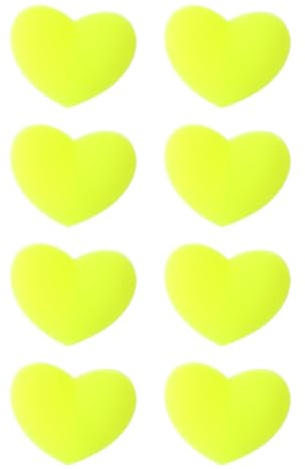 ULIJTH Paquete de 8 amortiguadores de vibraciones de tenis coloridos con siliconas suaves de corazón para mejorar el control y cómodo amortiguador decorativo de tenis de corazón