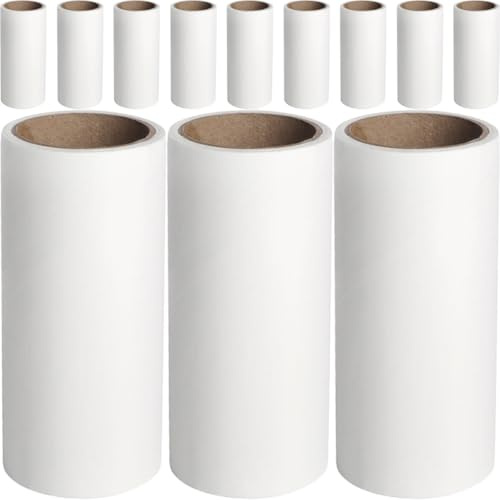 TOYANDONA Quitapelusas Portátil Rodillo Doméstico, 12 Unidades Desechables, Papel Adhesivo para Eliminar Pelo de Mascota en Ropa, Sofás y Alfombras, Accesorio Práctico para Limpieza en Casa