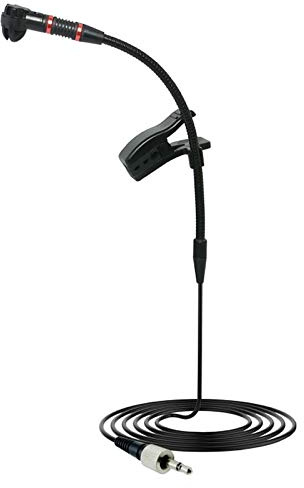Bolymic Instrument Microphone for Sennheiser Wireless Condenser Cardioid Clip on Gooseneck Microphone 3.5 mm (1/8 in) TRS