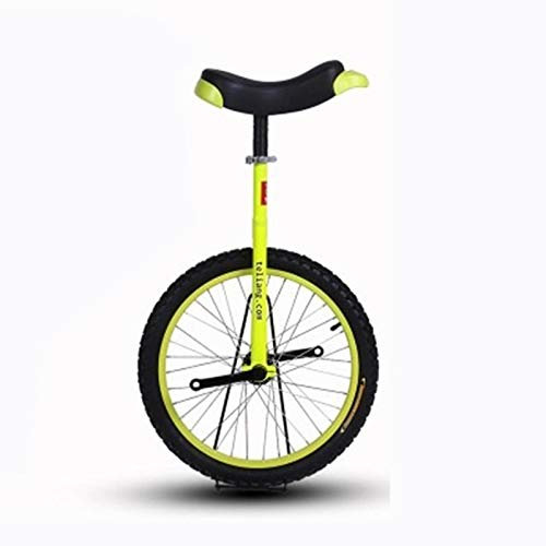 JLXJ Monocycle Petit Pneu 14 Monocycle pour Enfants Garçons Cadeau de Filles, Enfants Débutants Exercice de Remise en Forme Une Roue Vélo Jaune, Butyle Étanche Roue de Pneu