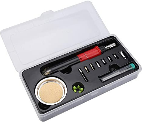 Soldador de gas butano, 12 en 1 Juego de soldador de gas butano de función dual tipo bolígrafo profesional