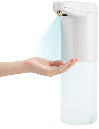 EMKE Desinfektionsspender Seifenspender Automatisch 500ml Seifenspender, Automatischer Desinfektionsspender Infrarot, Unterstützen Sie Alkoholspray und Einmalgel, für Küche Badezimmer, Schule, Hotel.