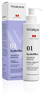 Vitalcare | Shampoo Booster Hyalufiller, Shampoo Idratante e Volumizzante, Con Acido Ialuronico, Per Tutti i Tipi di Capello, 200ml