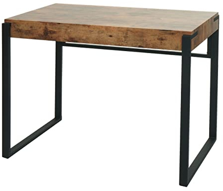 Mendler Konsolentisch HWC-L53, Telefontisch Arbeitstisch Beistelltisch Ablagetisch, Metall 80x100x54cm - dunkle Wildeiche