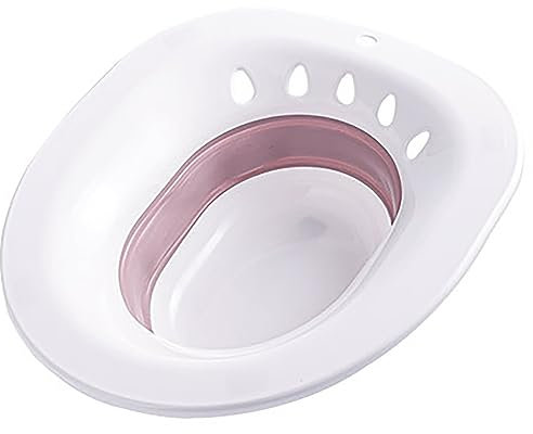 Sitzbadebecken, faltbares Sitzbad für Toilettensitz, tragbares Sitzbadebecken für Hämorrhoiden-Behandlung, Toilettensitz-Waschbecken für die Postpartum-Pflege, Dampf-Sitz-Bidet für vaginale/anale