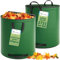 TTL Garden 2x 272L SUPER SOLID Gartensack MIT DECKEL grün - DOPPELTER BODEN 2x200 gsm extra stabil & reißfest selbststehend 4 Griffe 2er Set Laubsack Abfallsack für Gras Laub Hecke Gartenabfall