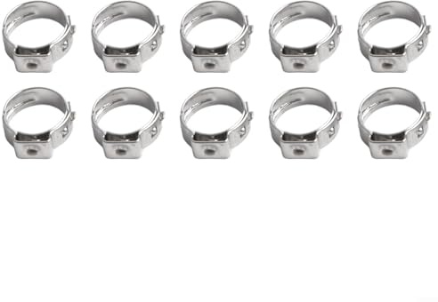 Efficace sigillatura con questo set di dieci raccordi a crimpare in acciaio inox per i tuoi progetti di tubi (11,3 mm)