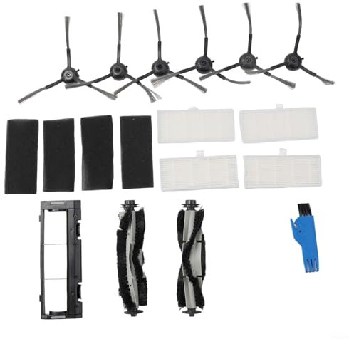 Set di pezzi di ricambio per spazzatrice intelligente T6, tra cui spazzola laterale, spazzola a rullo, set di accessori per la pulizia del filtro, adatto per la pulizia profonda di varie superfici