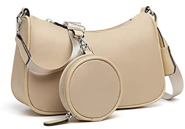 Miss Lulu Umhängetasche Damen Kleine Umhängetasche Damen Handtasche Damen Umhängetasche Hobo Bags Verstellbarer Schultergurt Damen Umhängetasche Mit Münztasche Nylon M Khaki