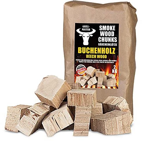 Bloques de incienso para barbacoa, haya, roble, 2 – 4 kg, XXXL horno para ahumar, madera, barbacoa, accesorios, brasero, chips, parrilla, cantidad: 4 kg de roble
