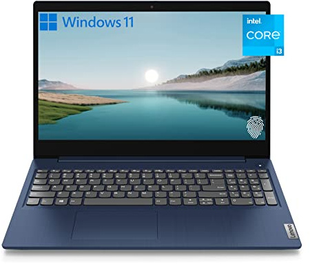 2022 Newest Lenovo Ideapad 3i Laptop, 15.6 FHD Display, 11th Gen Intel Core i3-1115G4, 8GB RAM, 128GB PCIe SSD, Webcam, HDMI, Wi-Fi, Fingerprint Reader, Bluetooth, Windows 11 Home, Abyss Blue