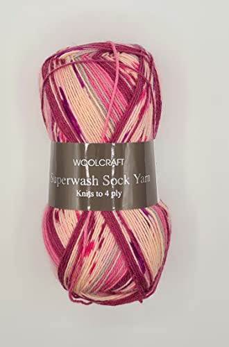 Woolcraft Superwash 4 Ply Sock Yarn 100g - 2149