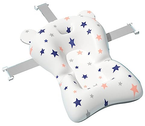 Colgador de baño para bebé, almohadilla para evitar resbalones, suave, de secado rápido, ajustable, ligero, cojín de baño para bebé para recién nacido([Modelo estándar] Gypsophila)