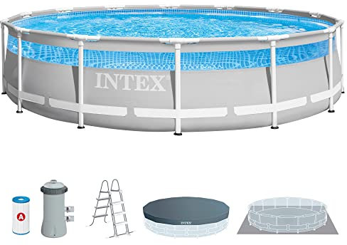 Intex 4.27m x 1.07m Prism Frame Clearview Premium Pool Set, Set-up Size: 4.27m x 1.07m (26722NP)