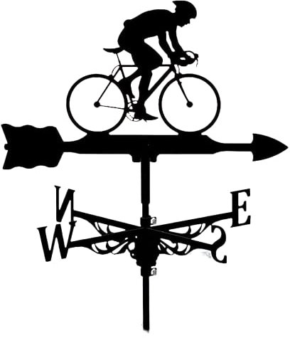 AMITVA Veleta de Acero Inoxidable para Ciclismo, Veleta de jardín, Herramientas de medición, indicador de dirección del Viento, Veleta Adecuada para Productos de Metal al Aire Libre, Ciclismo