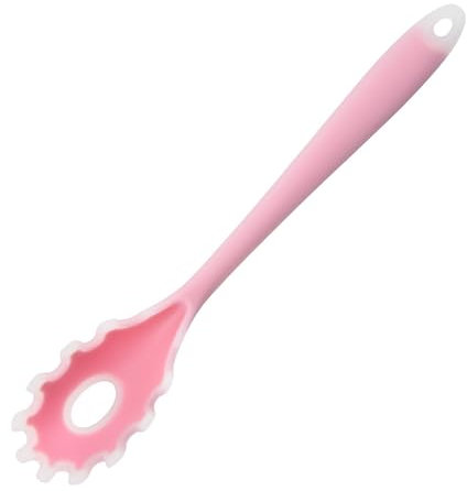 Cuillère à spaghetti, cuillère à nouilles en silicone de qualité alimentaire, résistante aux hautes températures, filtre à liquide creux antidérapant, sans déformation, cuillère à spaghetti de cuisine