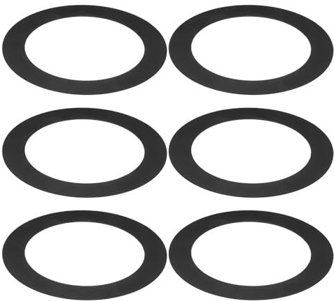 PATIKIL Goof Rings Inner Diameter 2.99, Outer Diameter 4.72, 6 Pcs Metal Goof Rings Cover Recessed Light Trim for Ceiling Wall Fixtures Can Lighting Down Light LED, Matte Finish Black
