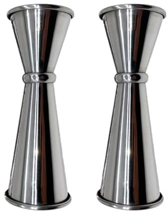 Niaciswe Taza medidora 2 piezas medida de barra 1 oz/2 oz (30/60 ml) medida doble con escala taza medidora para cócteles para cócteles vertedor de licor taza de barra para bares fiestas DIY