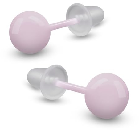 Soul-Cats Keramiska örhängen 6 mm kulpärla – flerfärgad, unisex, med silikonlås, lätt och hudvänlig, 6 mm, Keramik, Ingen ädelsten