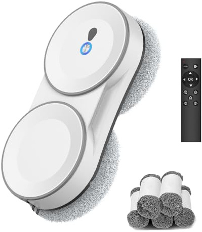 GAGAFEEL Fensterputzroboter, 5600 Pa fensterroboter, 3 Reinigungsmodi, mit Automatische Doppel-Sprühfunktion, Intelligente Navigation, Fernbedienung, mit 60ML Tank, für Glatte Oberflächen