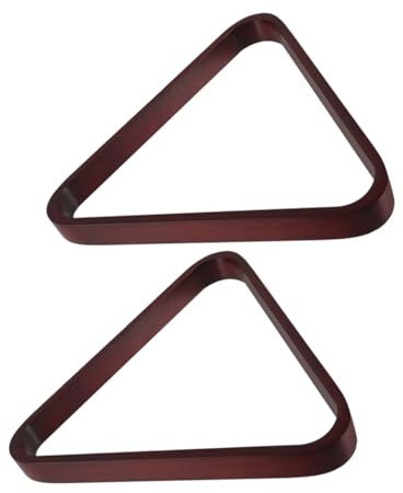 ULTECHNOVO 2 Pezzi Triangolo da Biliardo in Legno Massello per Palle Supporto per Posizionamento Preciso Liscio Protettivo per Tavolo da Biliardo Accessorio per Partite Casa e Competizione