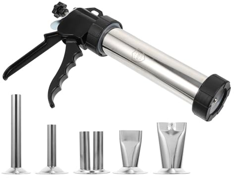 OSALADI Poussoir à Saucisses en Acier Inoxydable 15 L Entonnoir et Tubes de Remplissage Interchangeables pour Fabrication Maison et Professionnelle de Saucisses Outil Manuel Facile à