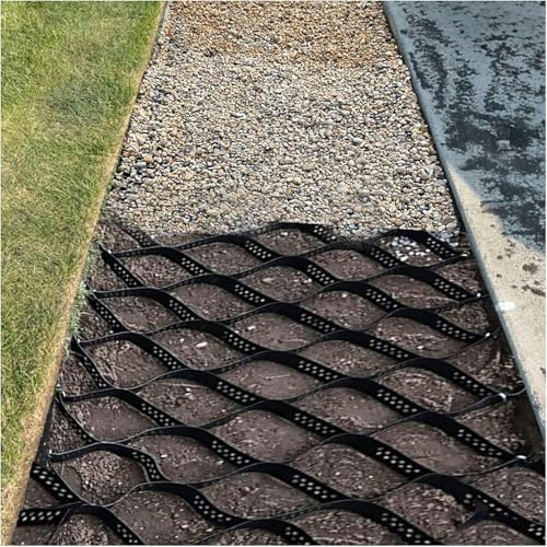 Rejilla de estabilización de grava para calzadas, patios y jardines, soporte de suelo duradero para estacionamiento de autocaravanas y pasarelas, fácil instalación
