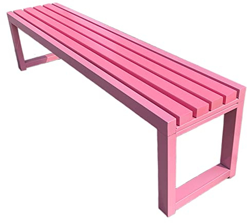 Vit trädgårdsbänk i smidesjärn, utomhusuteplats sittplatser, 3-sits, 150 x 40 x 45 cm, maxbelastning 500 kg, finns i 7 färger (valt)