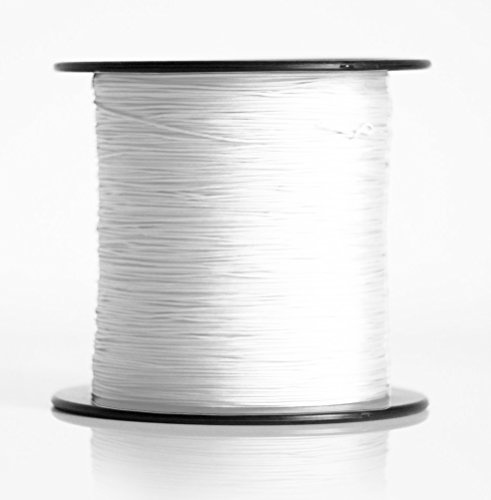 Plisart Rep för veckad, rullgardin, persienner 0,8 mm spännsnöre, veckade tillbehör (vit, 50 meter)