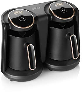Arzum Okka Türkische Kaffeemaschine Duo, kompaktes Design, Überlaufschutzsensor, leicht zu reinigen, energieeffiziente Leistung, perfekt für traditionelle Kaffeeliebhaber, Kapazität für | Kupfer