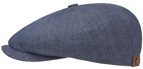 Stetson Hatteras Schirmmütze Ballonmütze 100% Leinen UV-Schutz 40+ Damen Herren Frühling Sommer dunkelblau 62 cm