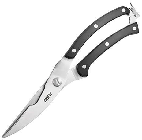 GEFU 12620 Geflügelschere VIGO – hochwertige Küchenschere, mit integriertem Knochenbrecher, scharfe Schere, mit Sicherheitsverschluss, spülmaschinengeeignet