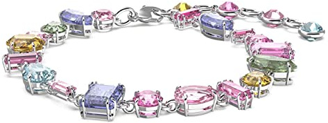 XKUN Braccialetto Donne Bracciale Gioielli Impreziositi con Cristalli Bracciale Regolabile Bracciale 925 Gioielli A Secco per Lei-Colorful