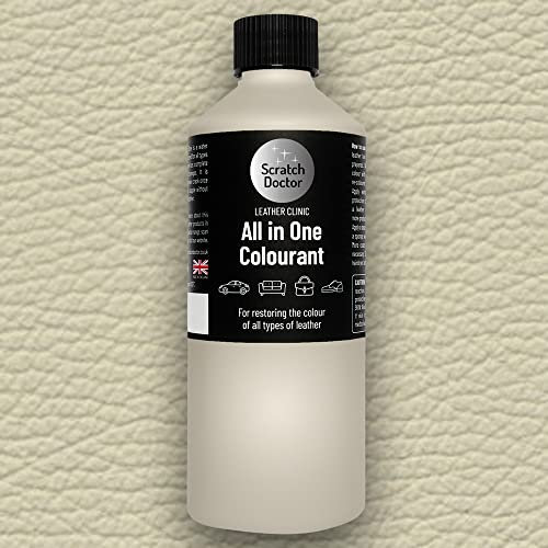 The Scratch Doctor All in One Leather Dye for Jaguar Self Seal Repair Paint for Leather Car Seats & Interior (Cream NDR)