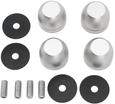 Högtalarisoleringskuddar, Högtalarisoleringsfotssats Aluminiumlegering Förstärkarbaskuddar Ljudstötdämpningsdynor (Silver)