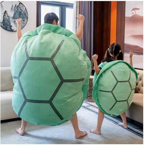 Tragbares Schildkrötenpanzer-Kissen, Schildkröten-Plüschkissen, Kuscheltiere, Kostümkissen, Spielzeug, Geschenke for Kinder, Erwachsene, for Verkleiden, Schlafzimmer, Wohnzimmer ( Size : 130cm/51in )