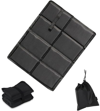 Sitzkissen Wandern Outdoor,Sitzunterlage Outdoor Kinder Sitzmatte,Wasserdicht Spielplatz Matte,Outdoor Sitzkissen Faltbar,Wasserdicht,Für Camping,Wandern,Picknick,Mit 1 Aufbewahrungstasche (Schwarz