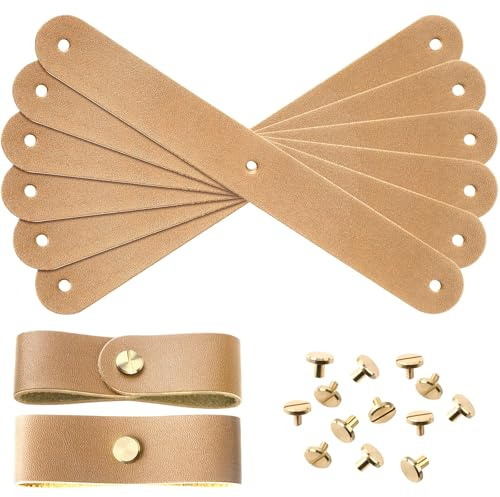 Chunful 6 Pcs Halter Breakaway Replacement Breakaway Halter Replacement Straps Breakaway Strap Horse Leather Breakaway Strap for Horse Halter Breakaway Halter Leather Replacement Halter (Khaki)